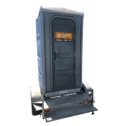 Orange Hire Trailer mounted toilet