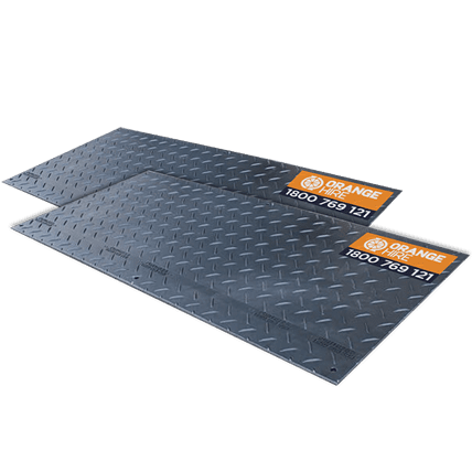 Orange Hire Track Mats
